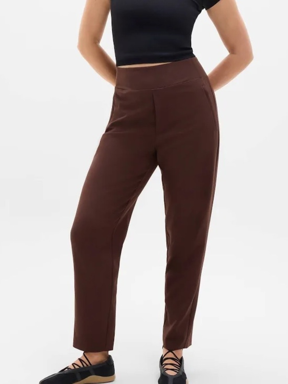 Athleta Endless High Rise Pant Dark Espresso Brown Trouser Size 6